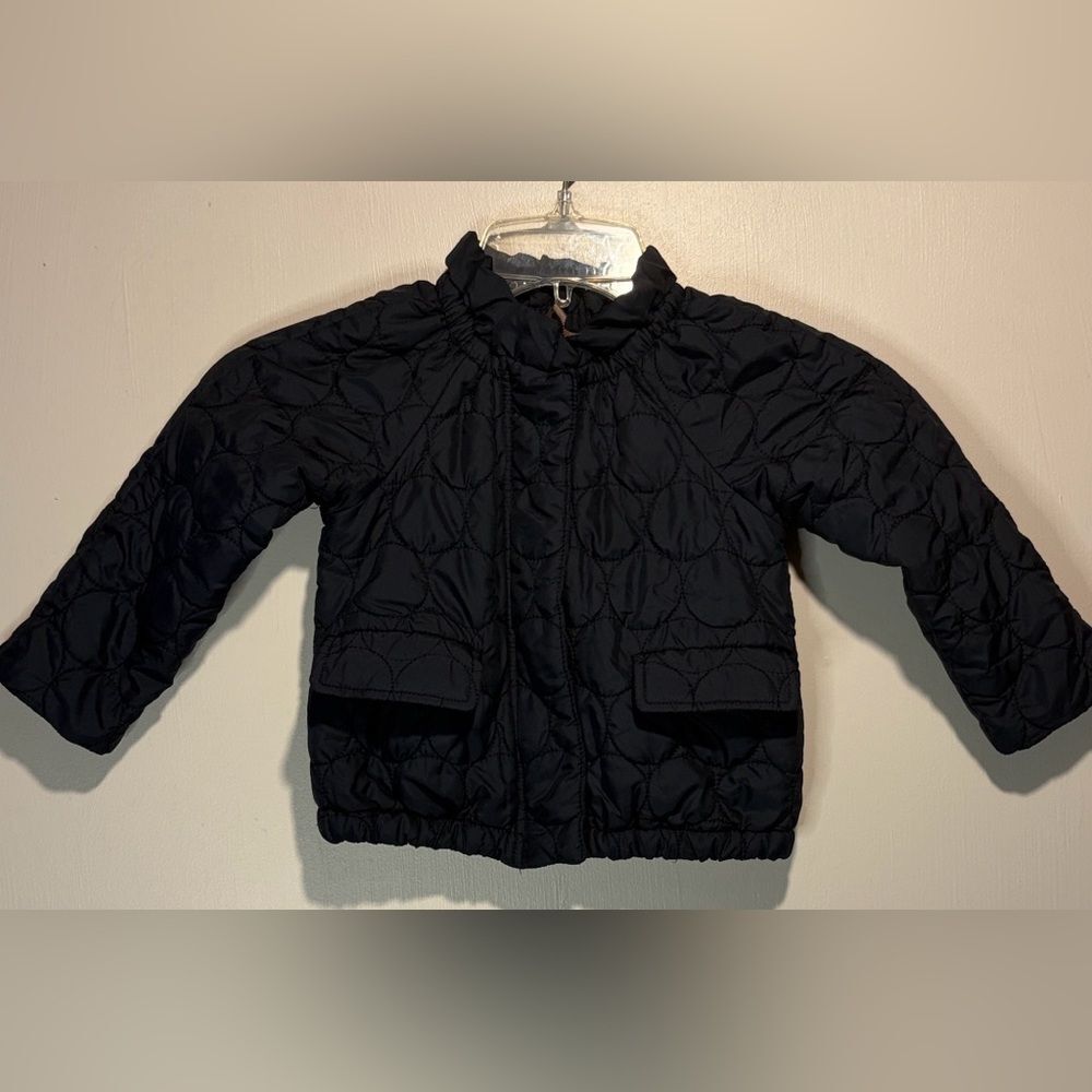 Crew Cuts- Navy Blue Quilted Toddler Full Zip & Button Closure Jacket- Size 2